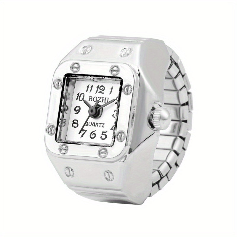 Alloy Finger Watch Square Men And Women Couple Ring Watch