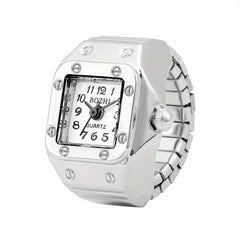 Alloy Finger Watch Square Men And Women Couple Ring Watch