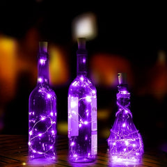Christmas Garland Wine Bottle Lights String for Party Wedding Decor