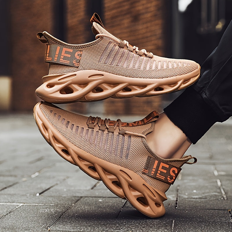 Slip On Wear-Resistant Running Shoes Elastic Breathable Sneakers