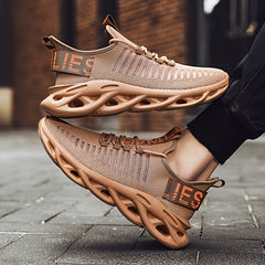 Slip On Wear-Resistant Running Shoes Elastic Breathable Sneakers