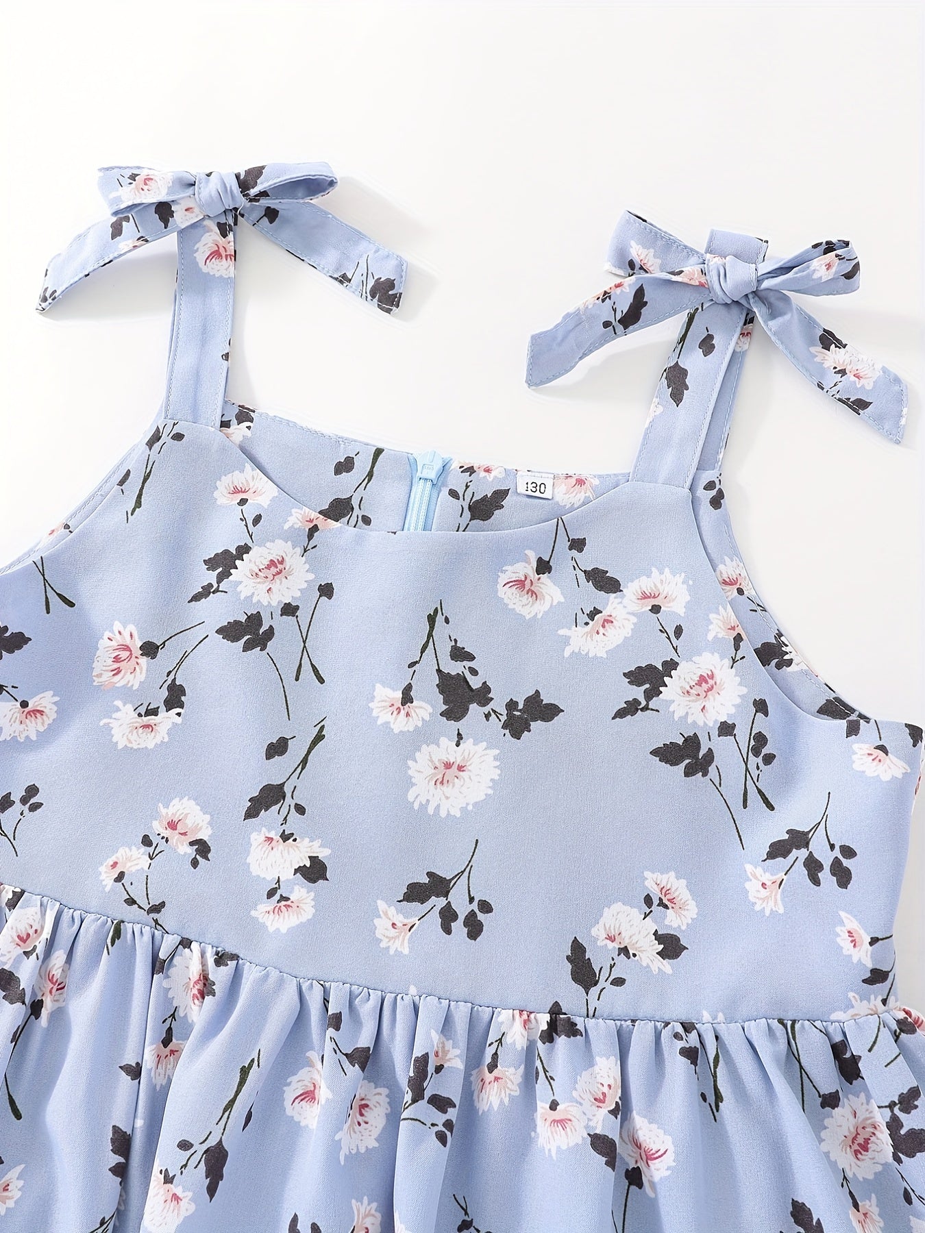Toddler Girls Cami Floral Dress Pleated Hem Casual Clothes