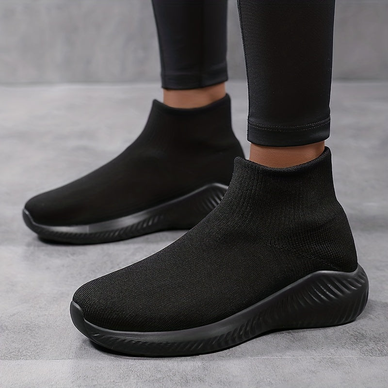 Women's Breathable Running Shoes with Thick Bottom - Slip On