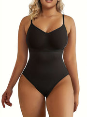 Casual Shapewear Women's Plus Plain Breast Lifting Tummy Control Body