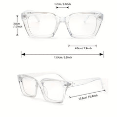Men's Square Frame Flat Mirror Rice Nail