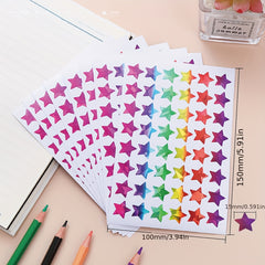 10 Sheets Star Stickers Small Stars Holographic Glitter Foil Stickers