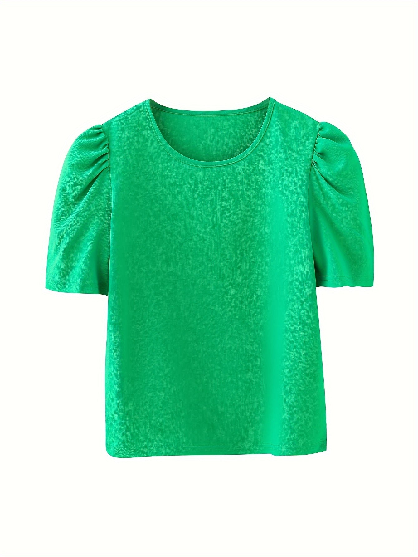 Versatile Puff Short Sleeve T shirt Girls Solid Tees Summer Clothes Party Gift