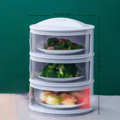 3 Layer Food Insulation Container with 1 Lid, 3 Plates, Saucer Covers