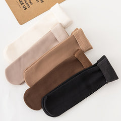 5 Pairs Fuzzy Crew Socks Women's Stockings & Hosiery