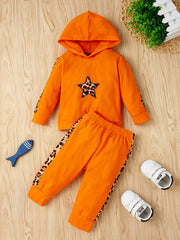 Baby Boy Leopard Print Hoodie & Trousers Set