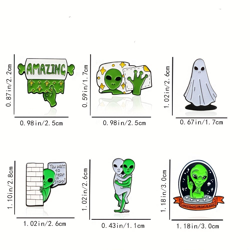 Cartoon Alien Brooch - Fun Clothing Decoration & Perfect Gift for Kids