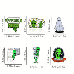 Cartoon Alien Brooch - Fun Clothing Decoration & Perfect Gift for Kids