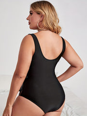 Stripe Print One Piece Swimsuit