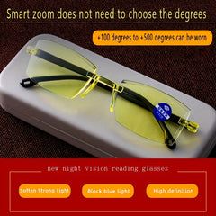 Men's Night Vision Glasses Anti Glare Reading Glasses