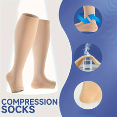 Copper Compression Socks for Women and Men 20-30 mmHg Knee High Wide Calf Socks