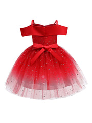 Toddler Girls Paillette Princess Dress Pageant Gown