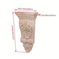 4pcs European Style Wood Carved Onlay Appliqu Frame for Restaurant Decor