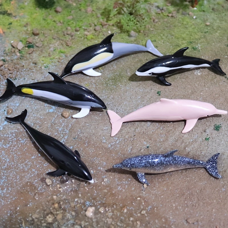 12pcs Ocean Animals Dolphin Fish Sea Marine Models Action Figures Toys