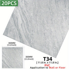 PVC Marble Floor Stickers Self Adhesive Waterproof Bathroom Decoration