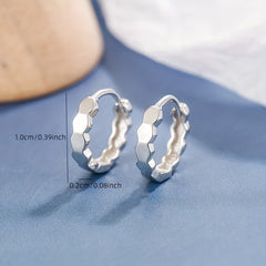 Golden Wave Hoop Earrings S925 Silver Classic Earrings For Women Girls