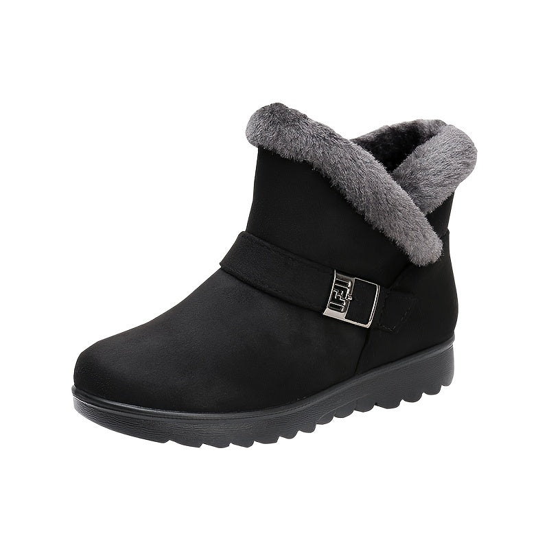 Women's Non slip Medium Tube Snow Boots Warm Hiking Shoes