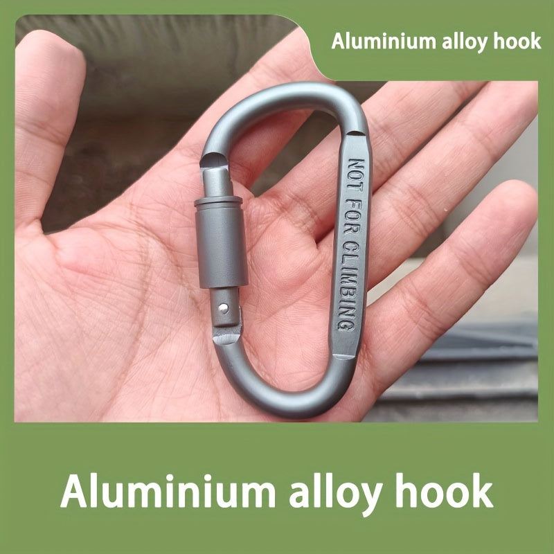 Thick Bottle Hanging Buckle Aluminum Alloy D ring For Camping