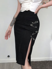 Y2K Sexy Split Skirt High Waist Skirt Women's Clothing