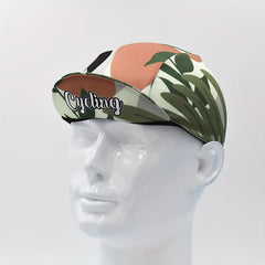 Men's Retro Leaf Pattern Cycling Cap Under Helmet Hat