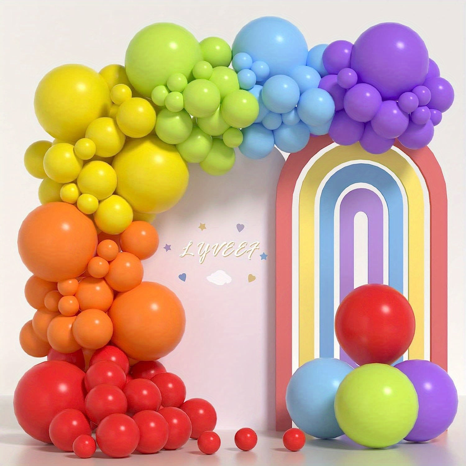 Rainbow Balloon Garland Kit - Colorful Balloons for Party, Birthday