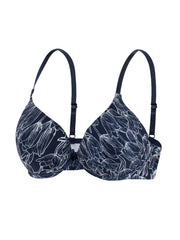 Floral Print Push Up Bras Comfortable & Breathable Women's Lingerie