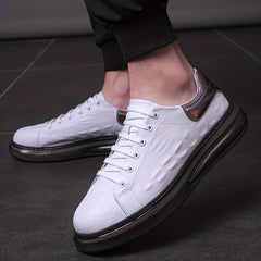 Crocodile Pattern Skate Shoes for Men Wear Resistant Sneakers
