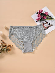 3 Pack Plus Size Graphic Lace Floral Print Panty Set