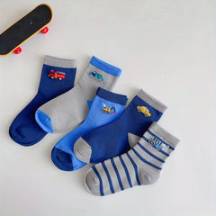 Boys Kids Breathable Socks Cartoon Pattern Casual Sports Socks