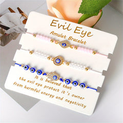 Evil Eye Bracelets Mexican Handmand String Kabbalah Mal De Ojo Protection