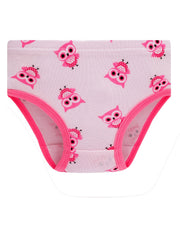 Girls Cartoon Animals & Flowers Graphic Shortie Brief Cotton Underwear Set
