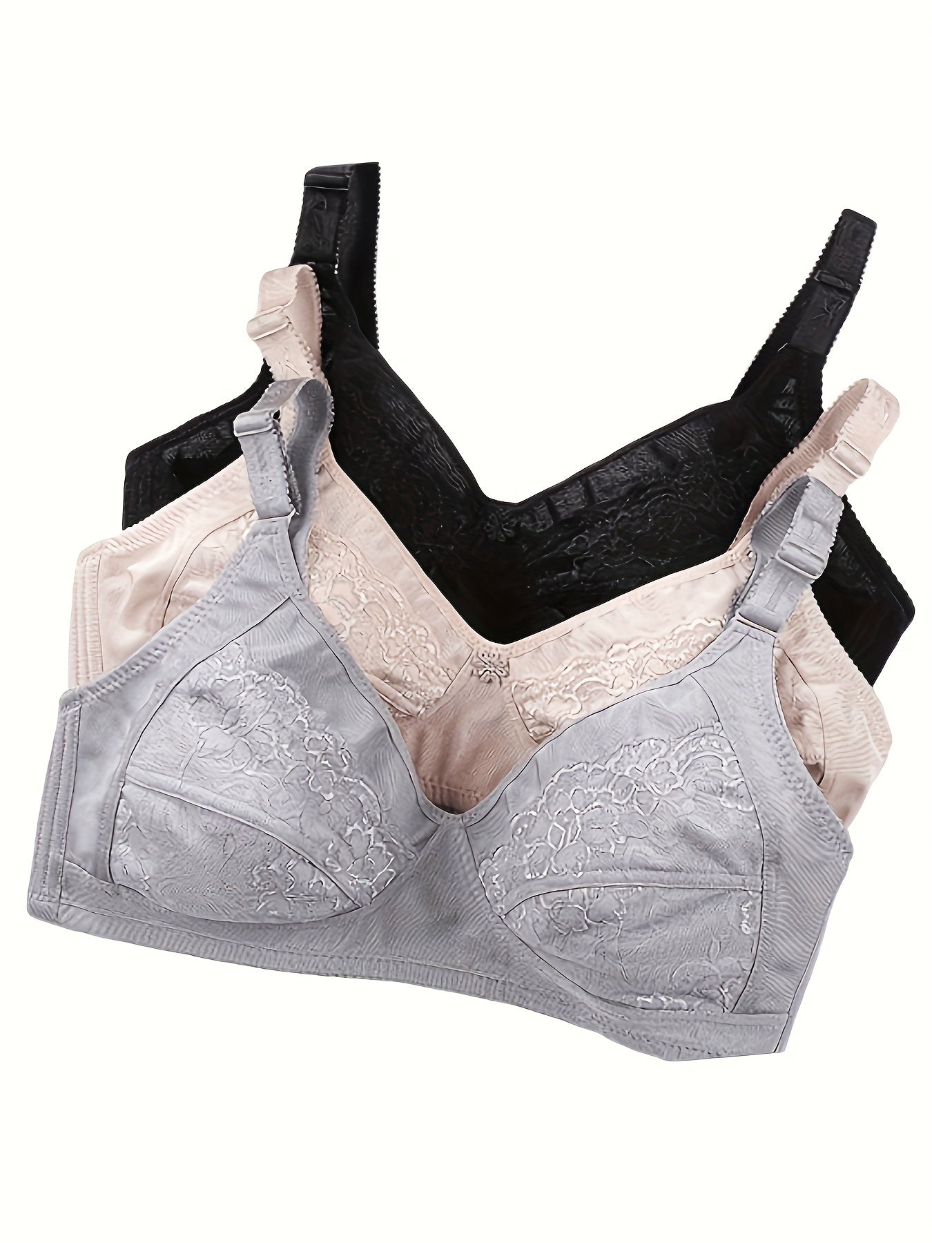Wireless Full Cover Lace Plus Size Bra