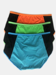 3 Pack Plus Size High Waisted Briefs Set Women's Plus Comfort Panties