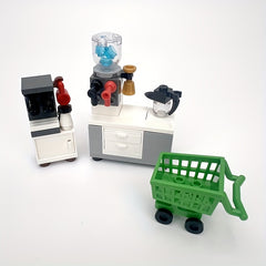 Small Particle Building Blocks Kitchen Coffee Machine Model DIY Set