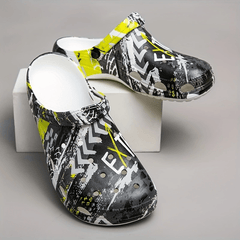 Women's Colorful Letter Pattern Clogs Slip On Platform