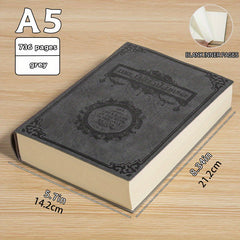 A5 PU Leather Hardcover Notebook 736 Pages Retro Pattern Sketchbook