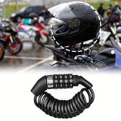 Portable Mini Bike Helmet Lock Extend Up 1.5m