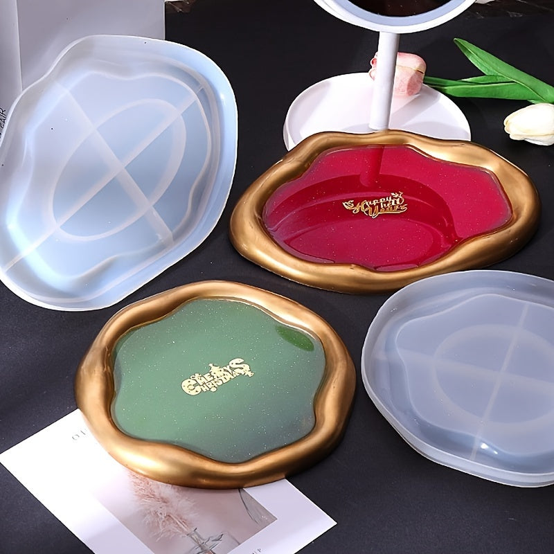 Resin Tray Molds Oval Round Silicone Mold for Concrete