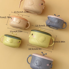 Kids Stainless Steel Soup Bowl with Handle
