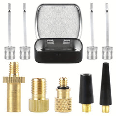 9pcs Bike Valve Adapter Converter Pump Needle Set