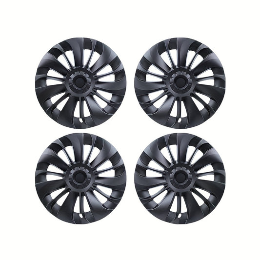Matte Hubcap Wheel Covers 4Pcs 48 26 Cm Replacement For Model Y