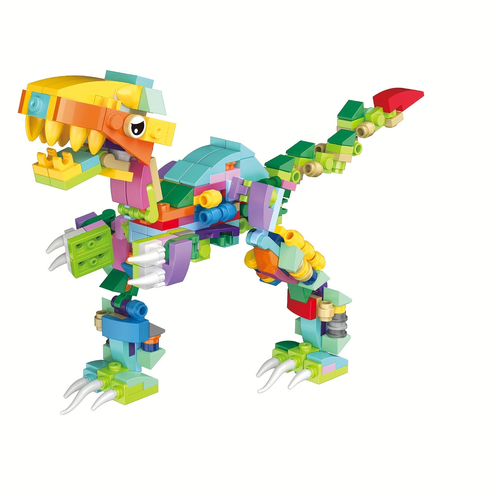 12-in-1 Dinosaur Building Block Set - Create 12 Animals or Large Dinosaurs