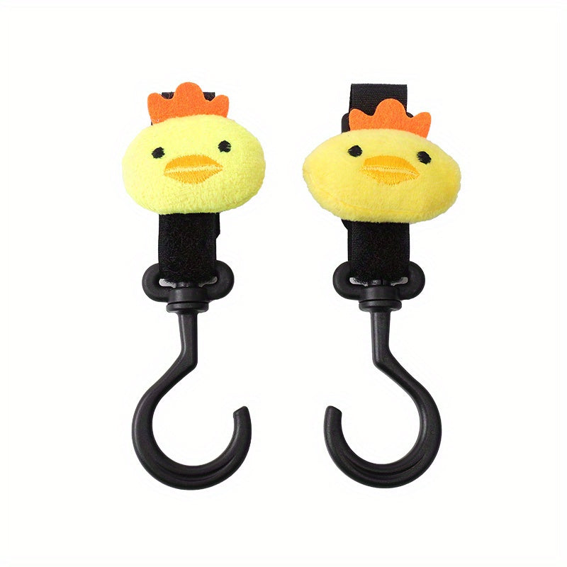 2pcs Animal Fruit Hook and Loop Stroller Hooks for Baby Car