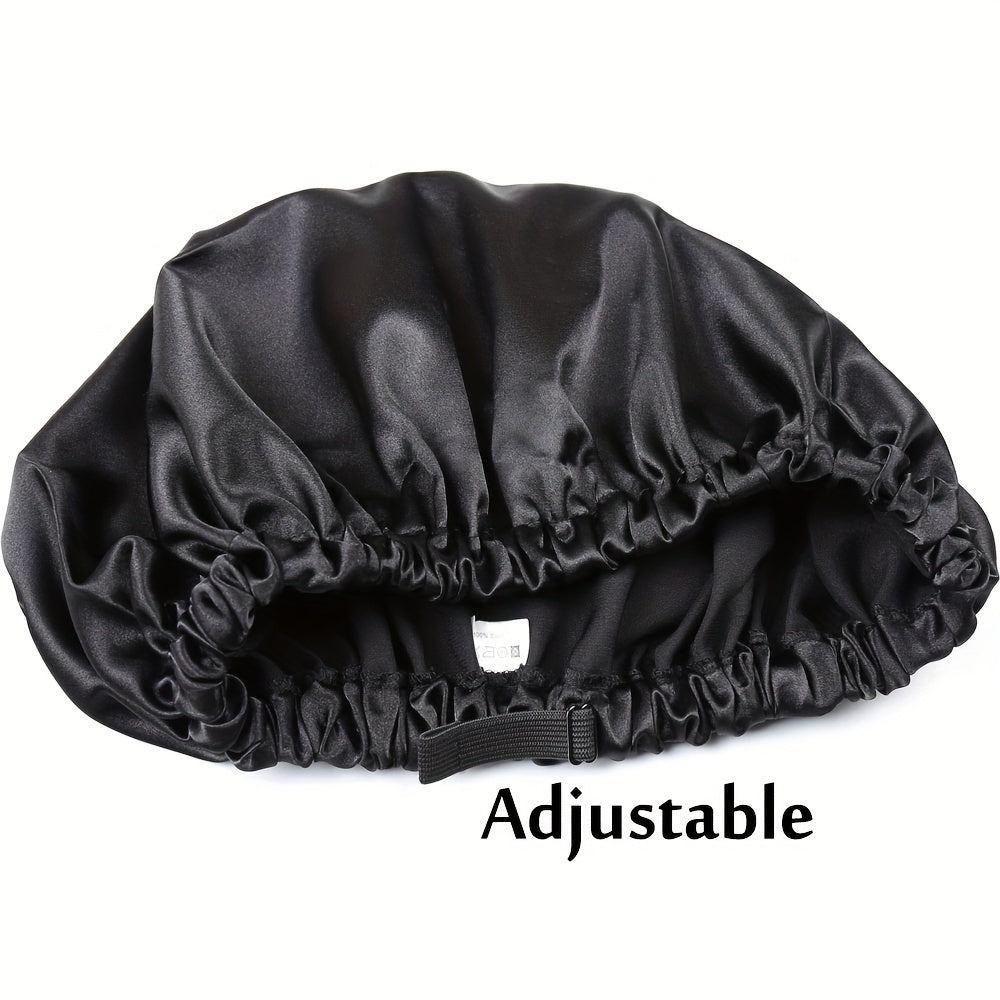 Adjustable Extra Large Satin Bonnet Silk Cap for Men and Women