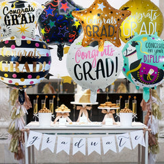 7 Pcs Graduation Foil Balloon Class Of 2022 Congrats Grad Trophy Mylar Balloons