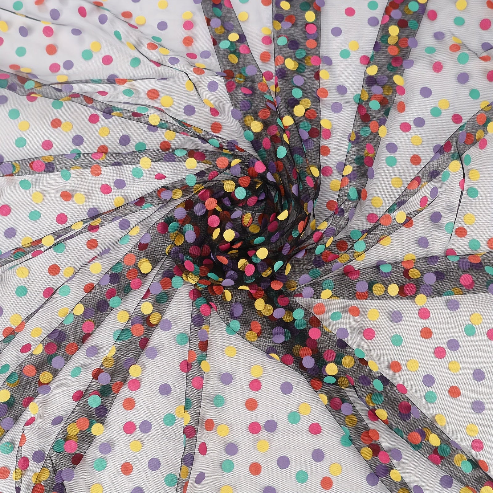 Colorful Dot Mesh for Skirts Sleeves Tops DIY